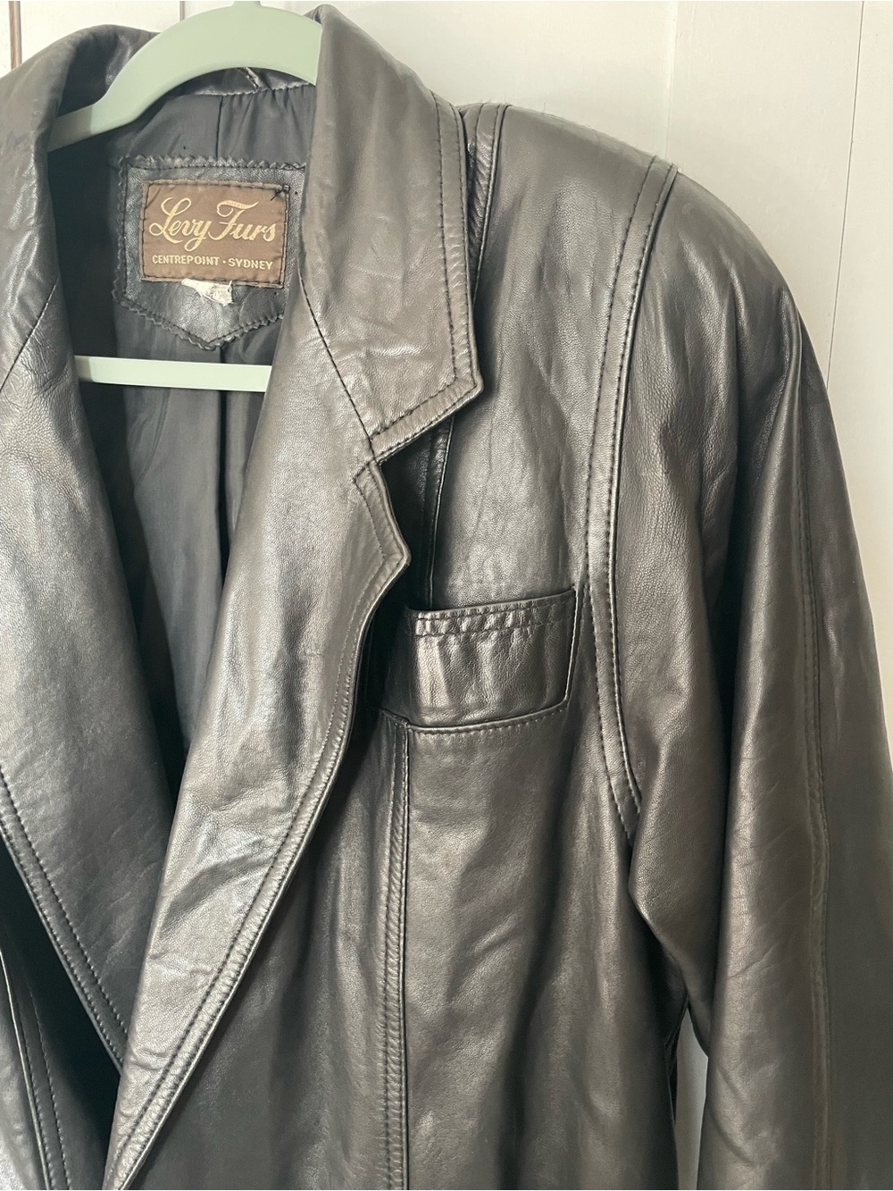😍 Coat Sale ,Closet Clean Out ! Black Leather Blazer Jacket - Picture 15 of 15